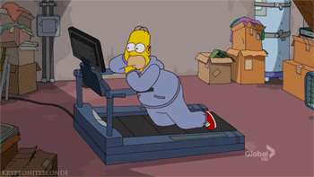 Homer crawling on treadmill