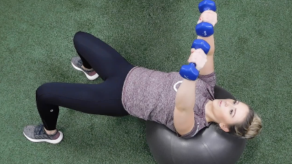 Dumbbell Chest Press on Ball