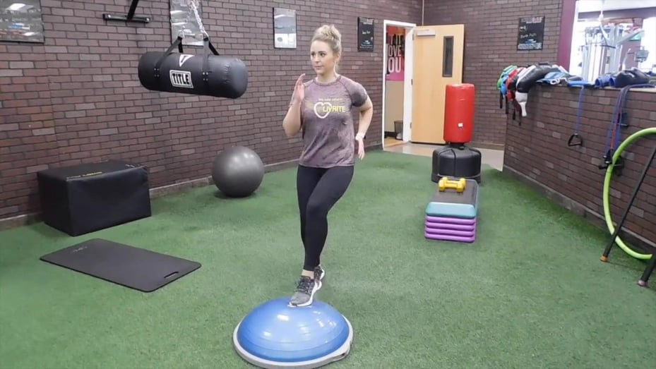 Feet Taps On Bosu Ball-thumb
